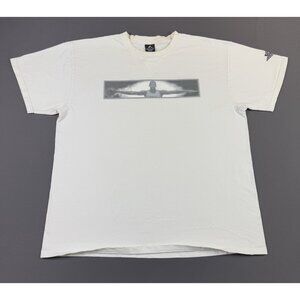Rare Vintage Y2K Nike Michael Jordan Brand Wings Poster Promo White Shirt Large